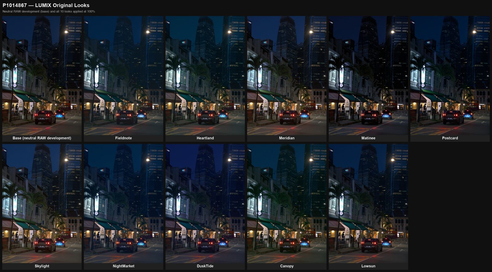 Night street scene, full set